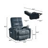 Liyasi Electric Power Lift Recliner Chair with Massage and Heat, 3 Positions, 2 Side Pockets and Cup Holders, USB Ports, High-end quality fabric