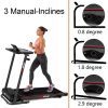 FYC Folding Treadmill for Home with Desk - 2.5HP Compact Electric Treadmill for Running and Walking Foldable Portable Machine for Small Spaces