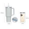 30OZ Straw Coffee Insulation Cup with Handle Portable Car Stainless Steel Water Bottle Large Capacity Travel BPA Free Thermal Mug