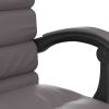 Massage Reclining Office Chair Gray Faux Leather
