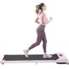 2 in 1 Under Desk Electric Treadmill 2.5HP-Bluetooth APP & speaker; Remote Control; Display; Walking Jogging Running Machine for Home Gym Office
