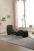 Yoga Chaise Lounge Collection for Stretching & Relaxation Modern Faux Leather Curved Sofa, Modern Faux Leather Curved Sofa, Living Room