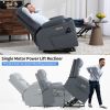 Okin Motor Up to 350 LBS Power Lift Recliner Chair, Heavy Duty Motion Mechanism with 8-Point Vibration Massage and Lumbar Heating, Cup Holders, USB