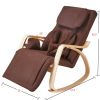 Full massage function-Air Pressure-Comfortable Relax Rocking Chair, Lounge Chair Relax Chair with Cotton Fabric Cushion Brown