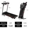 FYC Folding Treadmill for Home with Desk - 2.5HP Compact Electric Treadmill for Running and Walking Foldable Portable Machine for Small Spaces