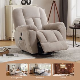 Power Lift Recliner Chair Recliners for Elderly with Heat and Massage Recliner Chair for Living Room with Infinite Position and Side Pocket,USB Charge (Color: as Pic)