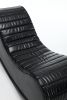 Rocking Leisure Yoga Chaise, Modern Faux Leather Curved Sofa, Upholstered Yoga Chaise for Living Room Bedroom, Decompression chair