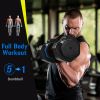 Adjustable Dumbbell - 55lb Single Dumbbell with Anti-Slip Handle, Fast Adjust Weight by Turning Handle with Tray,  Full Body Workout