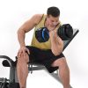 Adjustable Dumbbell - 55lb Single Dumbbell with Anti-Slip Handle, Fast Adjust Weight by Turning Handle with Tray,  Full Body Workout